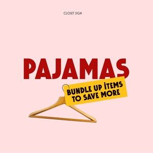 Pajamas Closet Sign